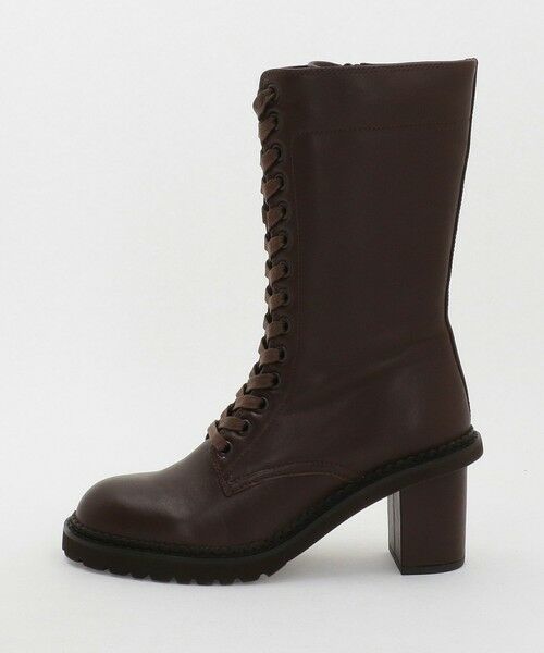 ODETTE E ODILE/オデット エ オディール レースアップヒール ショートブーツ80↑ DK. BROWN 22.5cm ODETTE E ODILE/オデット エ オディール レースアップヒール ショートブーツ80↑ DK. BROWN 22.5cm