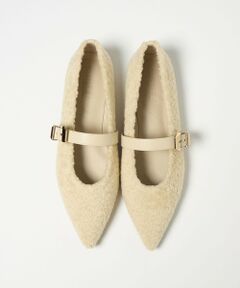 ODETTE E ODILE / オデット エ オディール フラットシューズ | ベルテッドシャギー フラット10↑