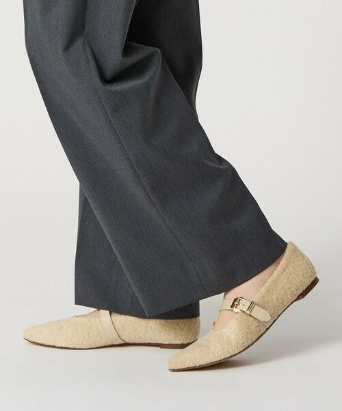 ODETTE E ODILE / オデット エ オディール フラットシューズ | ベルテッドシャギー フラット10↑ | 詳細1