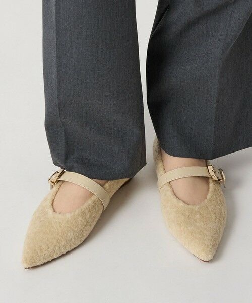 ODETTE E ODILE / オデット エ オディール フラットシューズ | ベルテッドシャギー フラット10↑ | 詳細3