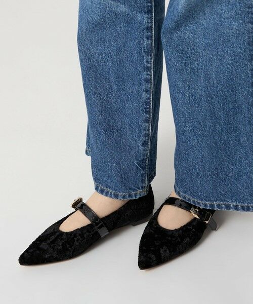 ODETTE E ODILE / オデット エ オディール フラットシューズ | ベルテッドシャギー フラット10↑ | 詳細9