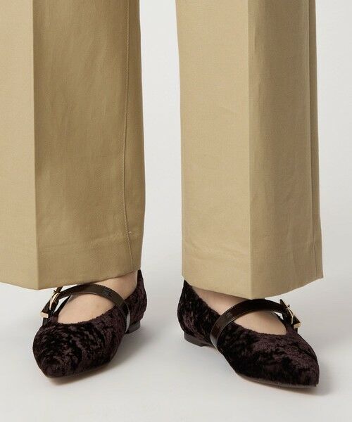ODETTE E ODILE / オデット エ オディール フラットシューズ | ベルテッドシャギー フラット10↑ | 詳細13