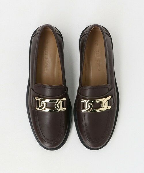 ODETTE E ODILE/オデット エ オディール チェーンモチーフローファーフラット20↑ DK. BROWN 23.5cm