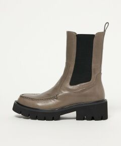 【美品】オデットエオディール　アンクルショートレザーブーツ　23.5 モカ セール】 ミドルサイドゴア ショートブーツ （レインシューズ