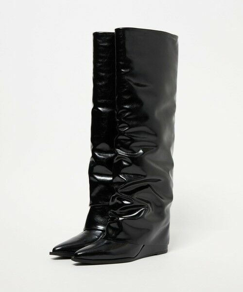 ODETTE E ODILE / オデット エ オディール ブーツ（ロング丈） | ＜SY＞ カバードウェッジ ロングブーツ65↑ | 詳細2