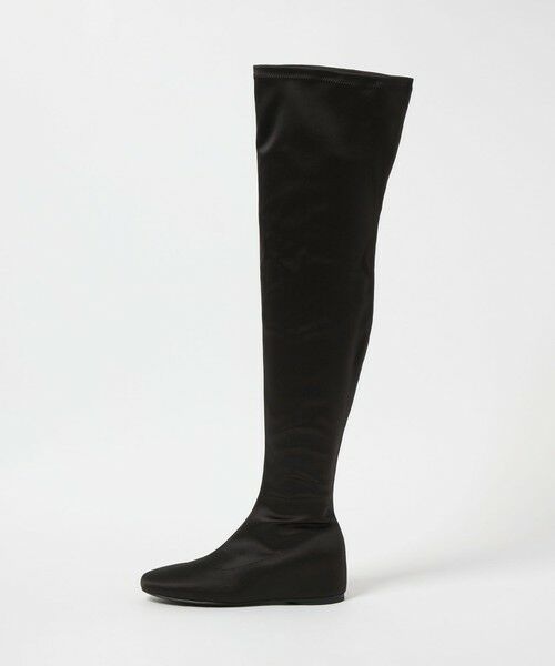 ODETTE E ODILE/オデット エ オディール ＜SY＞ ラウンドインヒールニーハイ ロングブーツ55 BLACK 22.5cm