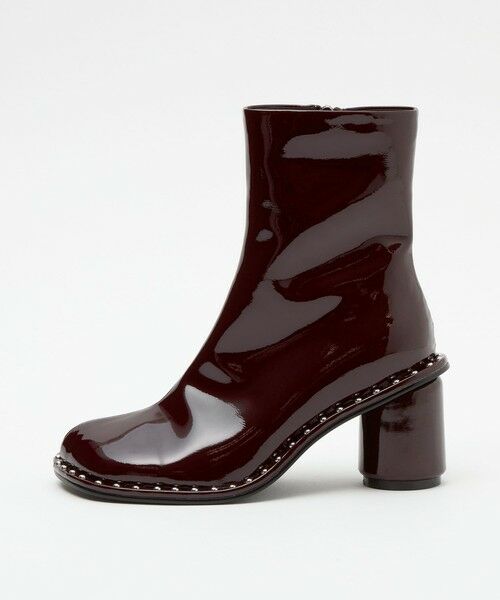 ODETTE E ODILE/オデット エ オディール <SY> オブリークスタッズピースショートブーツ70↑ WINE 22.5cm ODETTE E ODILE/オデット エ オディール <SY> オブリークスタッズピースショートブーツ70↑ WINE 22.5cm