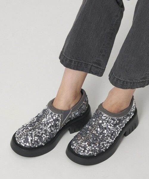 ODETTE E ODILE / オデット エ オディール フラットシューズ | ＜SY＞ ラウンド スリッポン スパンコール フラット55↑ | 詳細9