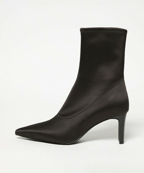 ODETTE E ODILE / オデット エ オディール ブーツ(ショート丈) | <SY> ポインテッドストレッチ ショートブーツ70↑(BLACK)