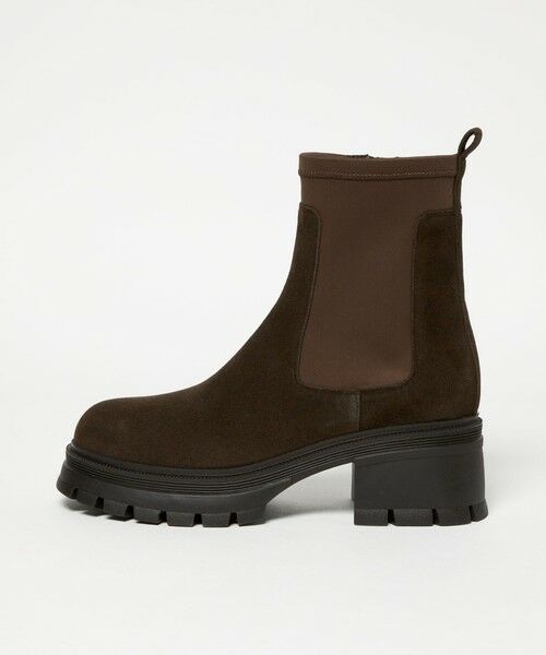 ODETTE E ODILE / オデット エ オディール ブーツ(ショート丈) | <SY> ネオプレーンコンビ ショートブーツ60↑(DK.BROWN)