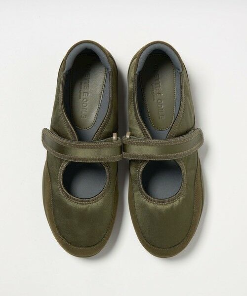 ODETTE E ODILE / オデット エ オディール フラットシューズ | ベルクロメリージェーン フラット10（OLIVE）
