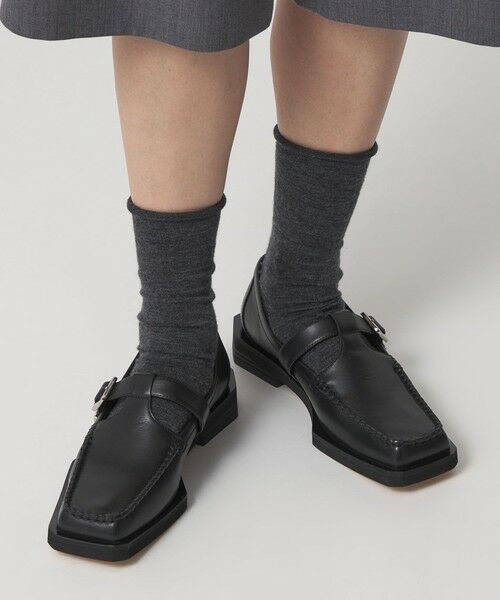 ODETTE E ODILE / オデット エ オディール フラットシューズ | ボクシーTストラップ フラット30↑ | 詳細1