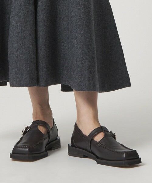 ODETTE E ODILE / オデット エ オディール フラットシューズ | ボクシーTストラップ フラット30↑ | 詳細9