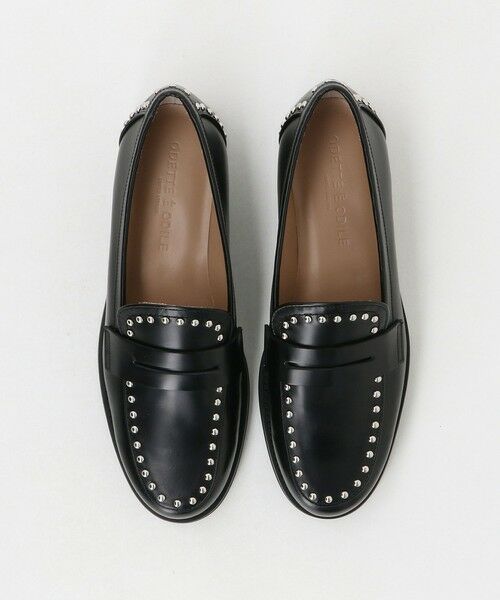ODETTE E ODILE / オデット エ オディール フラットシューズ | スタッズラインローファー フラット20↑(BLACK)