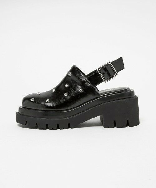 ODETTE E ODILE / オデット エ オディール サンダル | ＜SY＞タンクソールスタッズ ミュール サンダル75↑（BLACK）