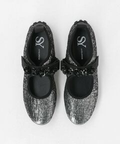 ODETTE E ODILE / オデット エ オディール フラットシューズ | ＜SY＞フラワービジューベルクロメタリック フラット20↑