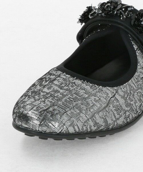 ODETTE E ODILE / オデット エ オディール フラットシューズ | <SY>フラワービジューベルクロメタリック フラット20↑ | 詳細7
