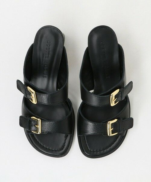 ODETTE E ODILE / オデット エ オディール サンダル | ダブルワイドベルト ミュール サンダル60↑ | 詳細1