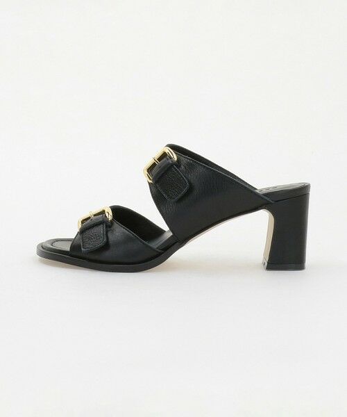 ODETTE E ODILE / オデット エ オディール サンダル | ダブルワイドベルト ミュール サンダル60↑（BLACK）