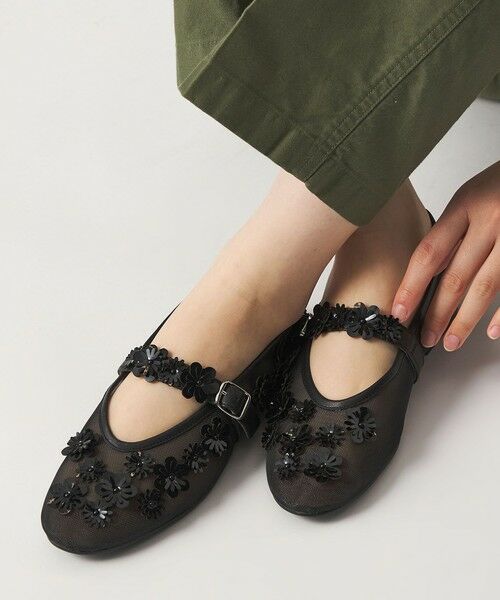 ODETTE E ODILE / オデット エ オディール フラットシューズ | フラワーモチーフメリージェーンフラット10↑ | 詳細3