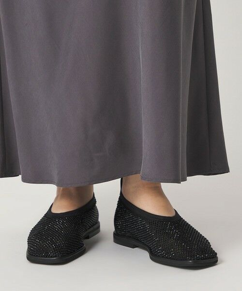 ODETTE E ODILE / オデット エ オディール フラットシューズ | スクエアビジューネット フラット10↑ | 詳細1