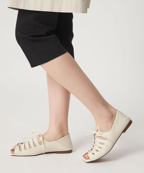 ODETTE E ODILE / オデット エ オディール フラットシューズ | ギリーオープントゥ フラット10↑ | 詳細2