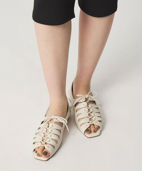 ODETTE E ODILE / オデット エ オディール フラットシューズ | ギリーオープントゥ フラット10↑ | 詳細3