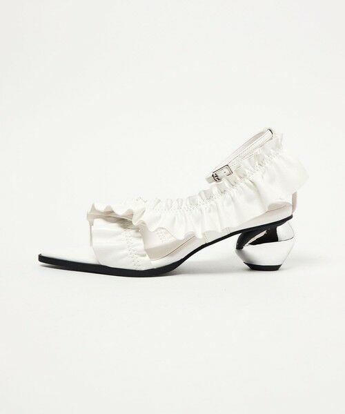 ODETTE E ODILE / オデット エ オディール サンダル | <SY> ポインテッドフリル サンダル50↑(WHITE)