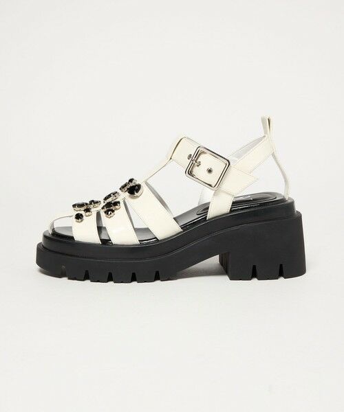 ODETTE E ODILE / オデット エ オディール サンダル | ＜SY＞ ビジューグルカ サンダル75↑（OFF WHITE）