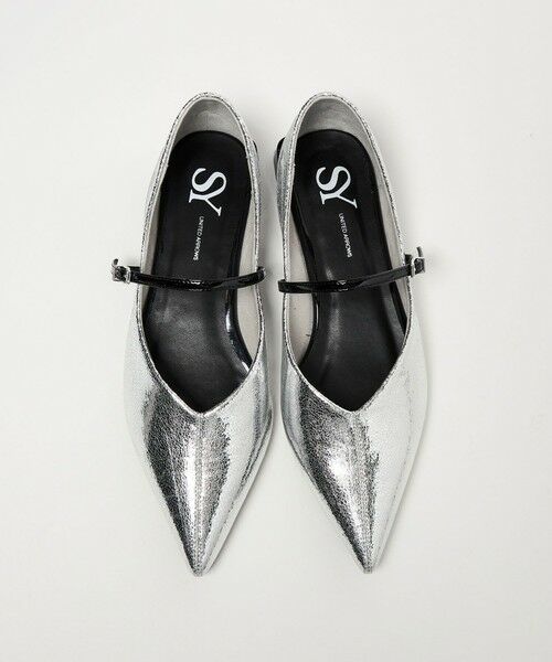 ODETTE E ODILE / オデット エ オディール フラットシューズ | ＜SY＞ ポインテッドベルト フラット20↑（SILVER）