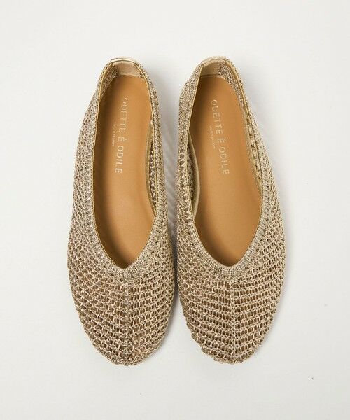 ODETTE E ODILE / オデット エ オディール フラットシューズ | 【WEB限定】メタリックニット フラット10■（GOLD）