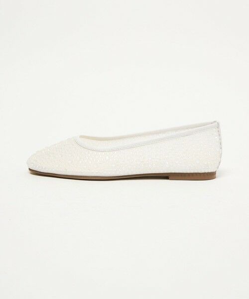 ODETTE E ODILE / オデット エ オディール フラットシューズ | クリアビジューチュール フラット10↑（WHITE）
