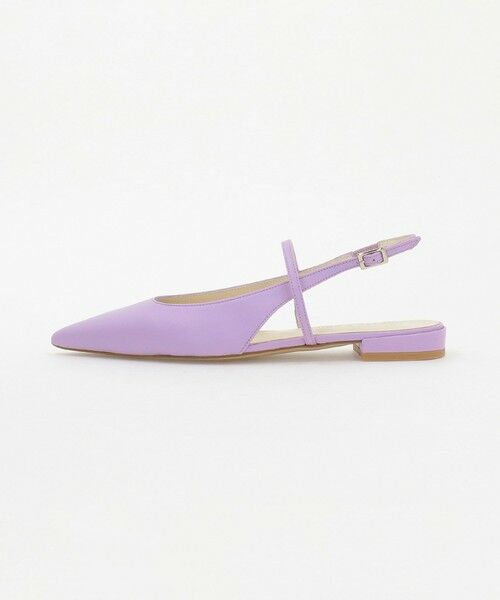 ODETTE E ODILE / オデット エ オディール フラットシューズ | ポインテッド ナロー ストラップ バックベルト フラット20↑（LILAC）