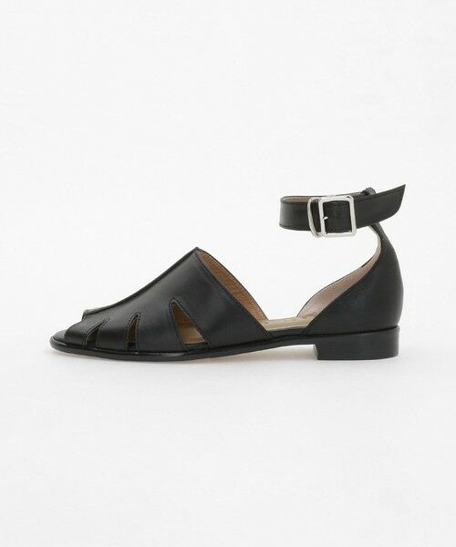 ODETTE E ODILE / オデット エ オディール フラットシューズ | カバード オープントゥ セパレート フラット20↑（BLACK）