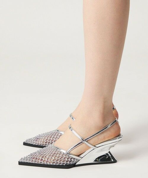 ODETTE E ODILE / オデット エ オディール サンダル | ＜SY＞ ポインテッド ビジュー ウェッジ バックベルト サンダル60↑ | 詳細9