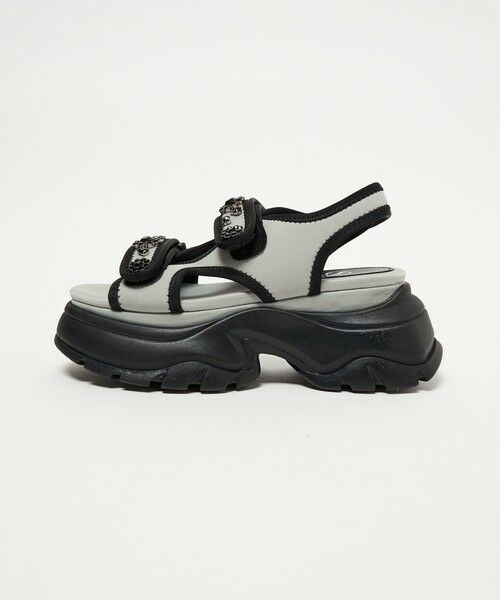 ODETTE E ODILE / オデット エ オディール サンダル | ＜SY＞ ネオプレーンビジュー サンダル75（LT.GRAY）