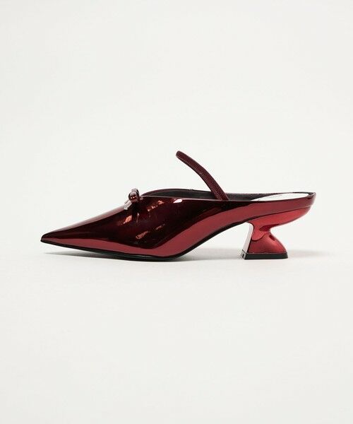 ODETTE E ODILE / オデット エ オディール サンダル | ＜SY＞ シェイプヒールリボンミュール サンダル50↑（RED）