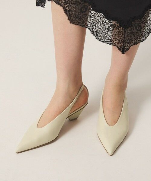 ODETTE E ODILE / オデット エ オディール パンプス | トラペーズヒール バックベルトパンプス45↑ | 詳細13