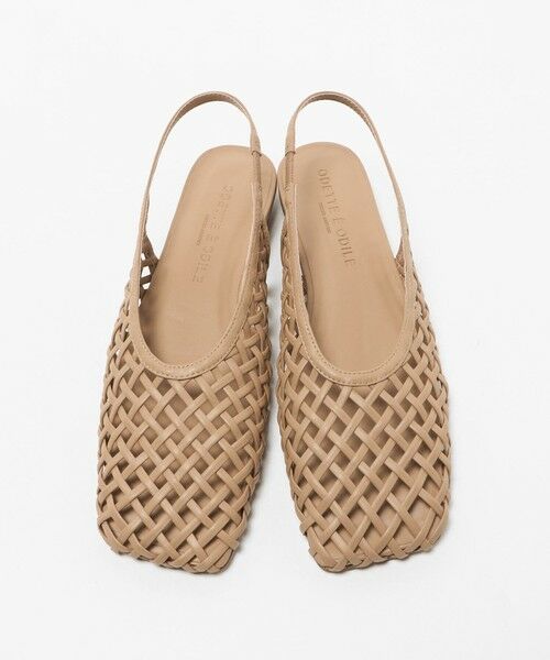 ODETTE E ODILE / オデット エ オディール フラットシューズ | メッシュバックベルト フラット20↑（BEIGE）