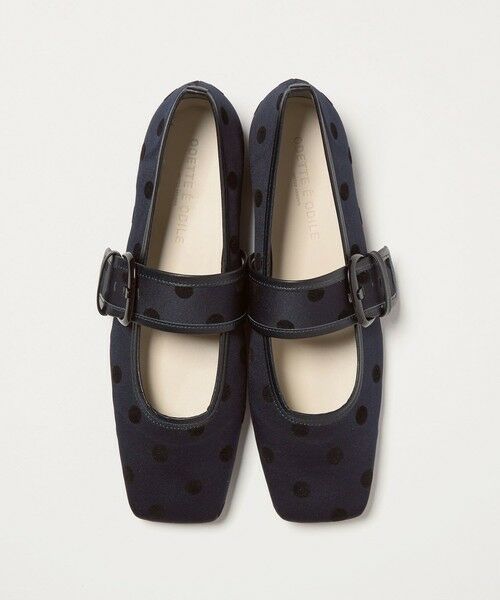 ODETTE E ODILE / オデット エ オディール フラットシューズ | ワイドベルトメリージェーン フラット20↑（NAVY）