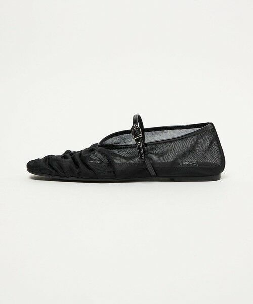 ODETTE E ODILE / オデット エ オディール フラットシューズ | ＜SY＞シースルーギャザーベルトフラット10↑（BLACK）