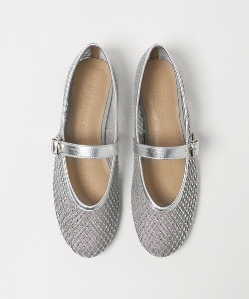 ODETTE E ODILE / オデット エ オディール フラットシューズ | メリージェーンビジュー フラット10↑（SILVER）
