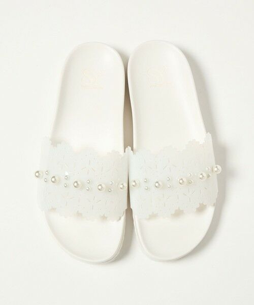 ODETTE E ODILE / オデット エ オディール サンダル | ＜SY＞レースライクスライド サンダル10↑（WHITE）
