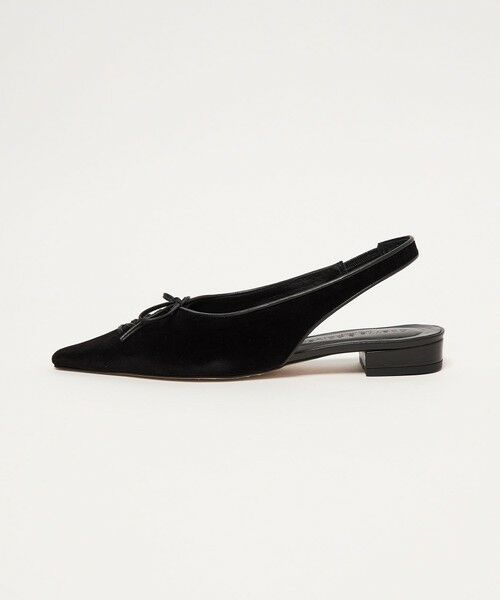 ODETTE E ODILE / オデット エ オディール フラットシューズ | レースアップ バックベルト フラット20↑(BLACK)