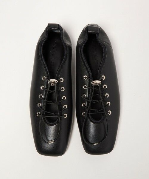 ODETTE E ODILE / オデット エ オディール フラットシューズ | ソフトレースアップ フラット10↑(BLACK)