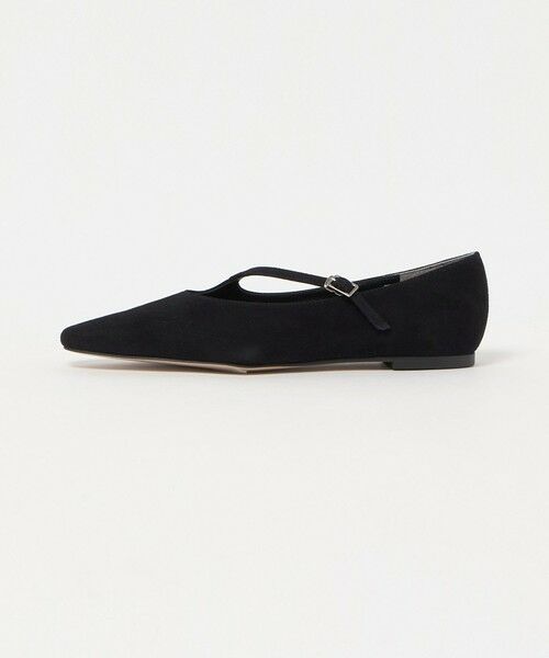 ODETTE E ODILE / オデット エ オディール フラットシューズ | ナナメストラップ フラット10↑(BLACK)
