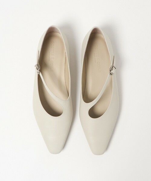 ODETTE E ODILE / オデット エ オディール フラットシューズ | ナナメストラップ フラット10↑(NATURAL)