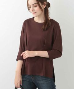 OFUON / オフオン カットソー | 【洗濯機で洗える】タックデザインプルオーバー