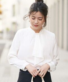 OFUON / オフオン シャツ・ブラウス | 【洗濯機で洗える】ボウタイブラウス