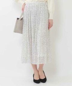 OFUON / オフオン ロング・マキシ丈スカート | 【洗える】星ジャガードプリーツスカート